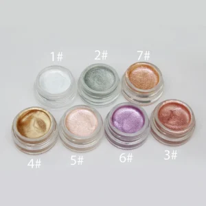 Private Label No Logo Jelly Gel Liquid Highlighter, Glitter Cream Eyeshadow for Face & Eye Contour Brightening