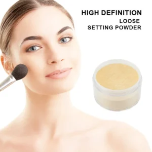 Private Label No Logo Large Capacity Clear Waterproof Oil Control Loose Setting Powder, Non-Caking Long Lasting Facial Finishing Powder