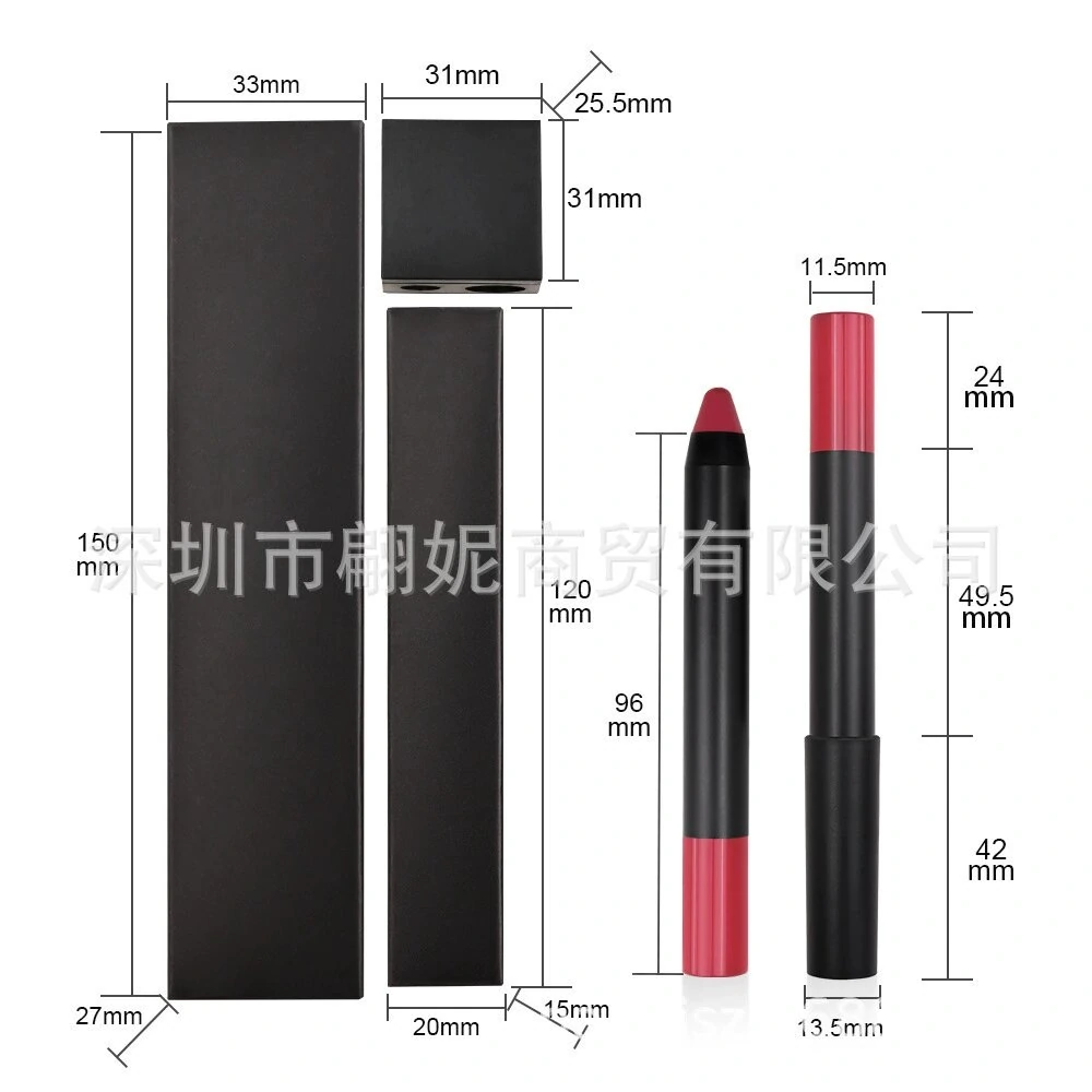 Private Label No Logo Waterproof Full Coverage Lip Liner Pencil with Sharpener, Long Lasting Precise Lip Contour Makeup