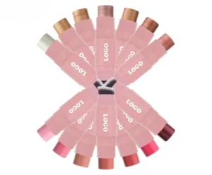 Private Label No Logo Dual-ended Low Saturation Matte Blush & Highlight Stick, Natural Nude Facial Rouge Makeup