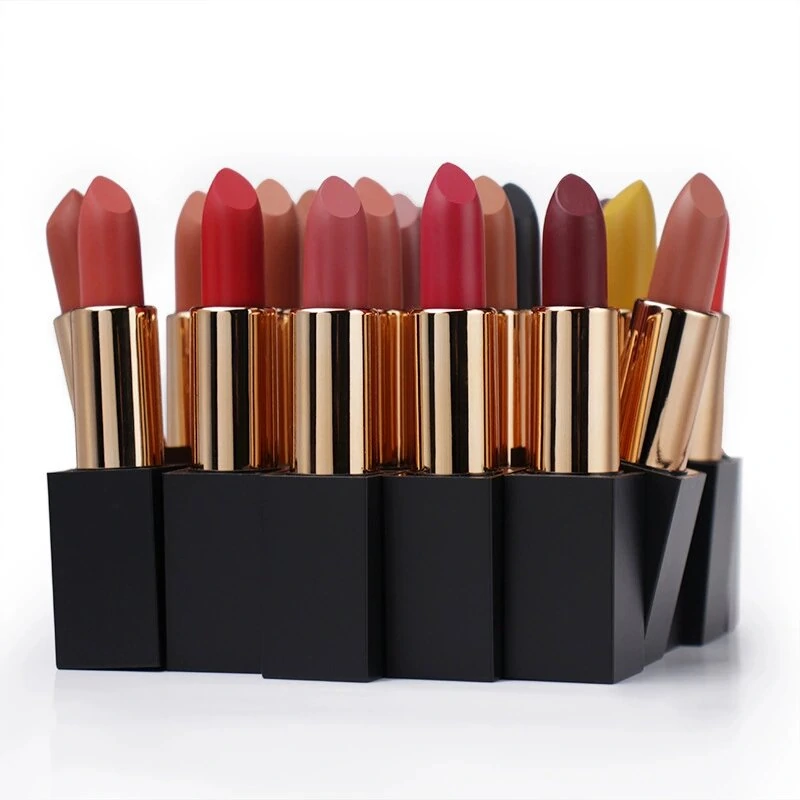Private Label No Logo Magnetic Buckle Matte Lipstick, Waterproof Sweat Proof Non-transfer Long Wear Hydrating Lip Makeup