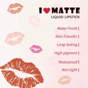 Private Label No Logo Matte Non-transfer Liquid Lip Gloss, Cup Proof Fade Resistant Long Wear Hydrating Lipstick