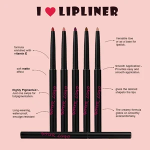 Private Label No Logo Matte Non-Transfer Lipstick & Lip Liner Set, Hydrating Nourishing Long-Lasting Lip Cosmetic Kit