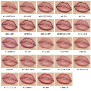 Private Label No Logo Waterproof Matte Plumping Lip Liner with Sharpener, Long Wear Precise Lip Contour Pencil