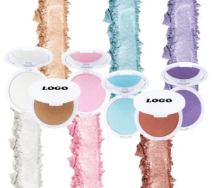 Private Label No Logo Matte Shimmer Loose Highlighter Powder, Fine Glitter Brightening for Face & Body Radiant Contour Makeup
