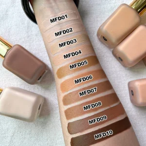 Private Label No Logo Matte Liquid Foundation, Long Lasting Transfer Resistant Oil Control Full Coverage Base Makeup