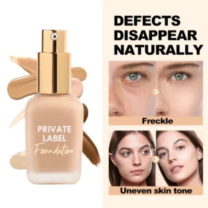 Private Label No Logo Matte Liquid Foundation, Long Lasting Transfer Resistant Oil Control Full Coverage Base Makeup