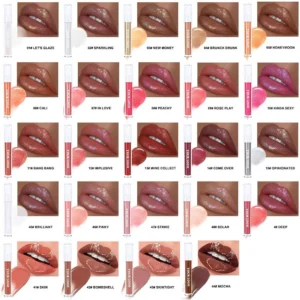 Private Label No Logo Mirror Finish Hydrating Lip Jelly Gloss, Non-Transfer Cup-Proof Long-Lasting Fade-Resistant Liquid Lip Color