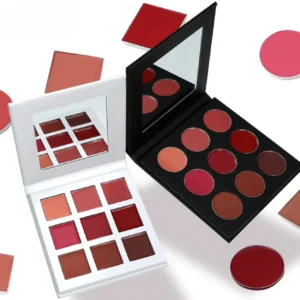 Private Label No Logo Waterproof Color Lock Matte Multi-Shade Lipstick Palette, Non-Transfer Long-Lasting Cup-Proof Lip Makeup