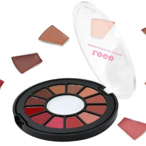 Private Label No Logo Waterproof Color-Lock Matte Multi-Shade Lipstick Palette, Non-Transfer Long-Lasting Cup-Proof Lip Cosmetic
