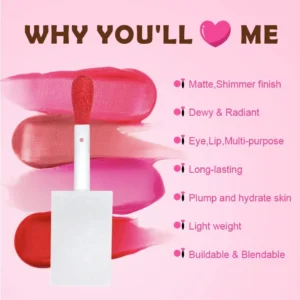 Private Label No Logo Multi-Use Low-Saturation Liquid Blush, Matte Shimmer Long-Lasting Natural Nude Facial Rouge Makeup