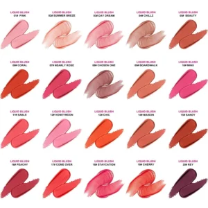Private Label No Logo Multi-Use Low-Saturation Liquid Blush, Matte Shimmer Long-Lasting Natural Nude Facial Rouge Makeup
