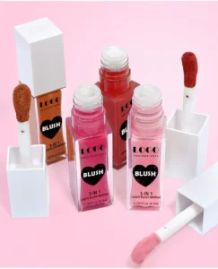 Private Label No Logo Multi-Use Low-Saturation Liquid Blush, Matte Shimmer Long-Lasting Natural Nude Facial Rouge Makeup