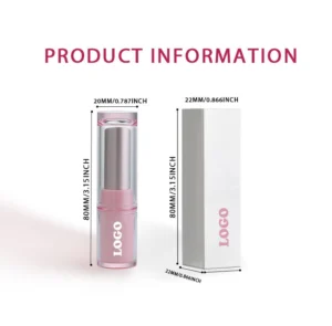 Private Label No Logo Shimmer Hydrating Plumping Lipstick, Long Wear Nourishing Tinted Lip Balm Daily Lip Care