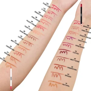 Private Label No Logo Waterproof Matte Nude Lip Liner, Fade Resistant Precise Lip Contour Pencil Ideal for COSplay Makeup