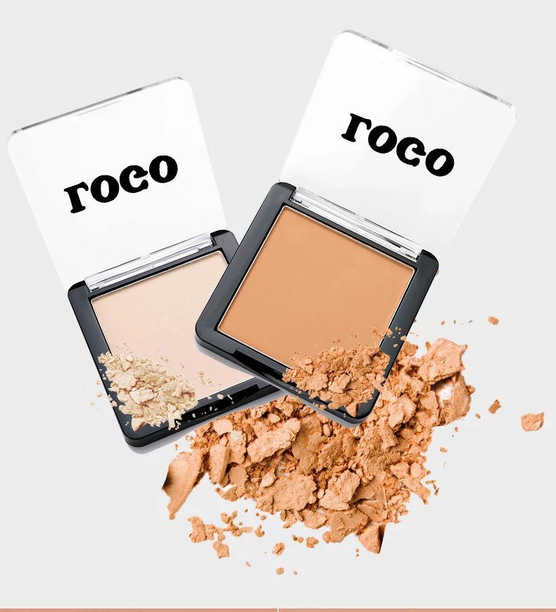 Private Label No Logo Oil-Control Pressed Setting Powder, Non-Caking Long-Lasting Concealing Facial Touch-Up Finishing Makeup