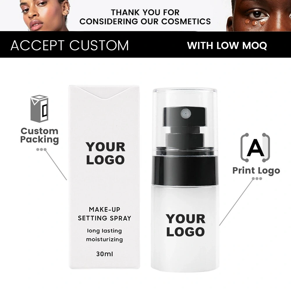 Private Label No Logo Long Lasting Makeup Setting Spray, Oil Control Smudge Proof Facial Makeup Fixer