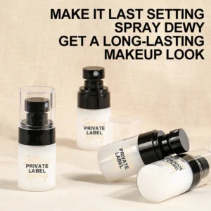 Private Label No Logo Long Lasting Makeup Setting Spray, Oil Control Smudge Proof Facial Makeup Fixer