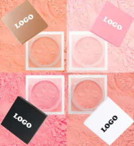 Private Label No Logo Waterproof Oil Control Blush Powder, Non-Caking Brightening Long Lasting Natural Face Rouge