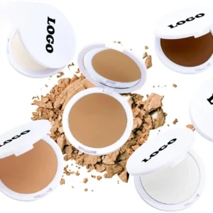 Private Label No Logo Oil Control Pressed Setting Powder, Non-Caking Long Lasting Concealing Facial Touch Up Makeup
