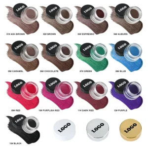 Private Label No Logo Waterproof Sweat & Oil Resistant Gel Eyeliner, Smudge-Proof Fade-Resistant Long-Lasting Eye Makeup