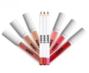 Private Label No Logo Waterproof Plumping Lip Liner & Matte Lip Gloss Set, Non-Transfer Fade-Resistant Precise Lip Contour Makeup