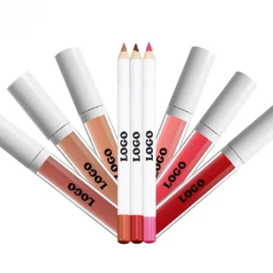 Private Label No Logo Waterproof Plumping Lip Liner & Matte Lip Gloss Set, Non-Transfer Fade-Resistant Precise Lip Contour Makeup