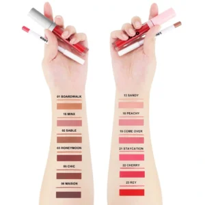 Private Label No Logo Waterproof Plumping Lip Liner & Matte Lip Gloss Set, Non-Transfer Fade-Resistant Precise Lip Contour Makeup