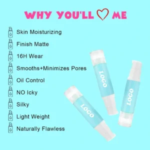 Private Label No Logo Clear Pore Minimizing Face Primer, Non-Caking Long Wear Makeup Preventing Base Isolation Cream