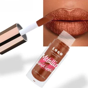Private Label No Logo Shimmer Non-Transfer Liquid Lip Gloss, Cup-Proof Long-Wear Radiant Hydrating Liquid Lipstick