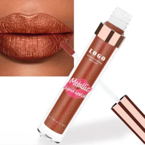 Private Label No Logo Shimmer Non-Transfer Liquid Lip Gloss, Cup-Proof Long-Lasting Radiant Hydrating Liquid Lipstick