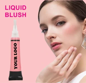 Private Label No Logo Single Low Saturation Liquid Blush, Matte Shimmer Expanding Color Natural Nude Facial Rouge