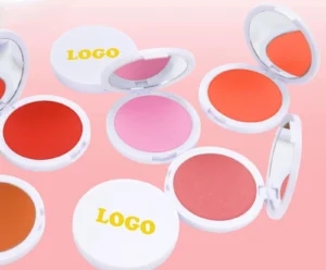 Private Label No Logo Single Low Saturation Matte Blush Palette, Multi-use Natural Nude Facial Rouge Cosmetic