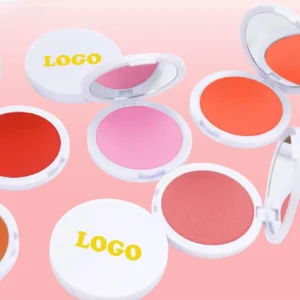 Private Label No Logo Single Low Saturation Matte Blush Palette, Multi-use Natural Nude Facial Rouge Cosmetic