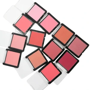 Private Label No Logo Single Low-Saturation Matte Blush Palette, Multi-Use Natural Nude Facial Rouge Makeup