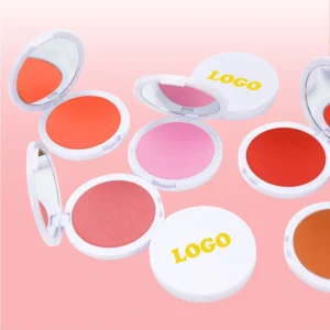 Private Label No Logo Single Low-Saturation Matte Blush Palette, Multi-Use Natural Nude Facial Rouge Makeup
