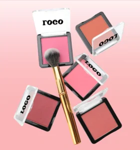 Private Label No Logo Single Low-Saturation Matte Blush Palette, Multi-Use Natural Nude Facial Rouge Makeup