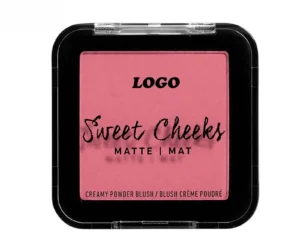 Private Label No Logo Single Low Saturation Matte Blush Palette, Multi-use Natural Nude Facial Rouge Makeup