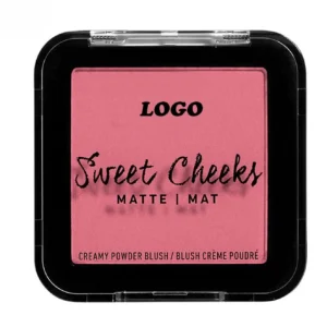 Private Label No Logo Single Low Saturation Matte Blush Palette, Multi-use Natural Nude Facial Rouge Makeup