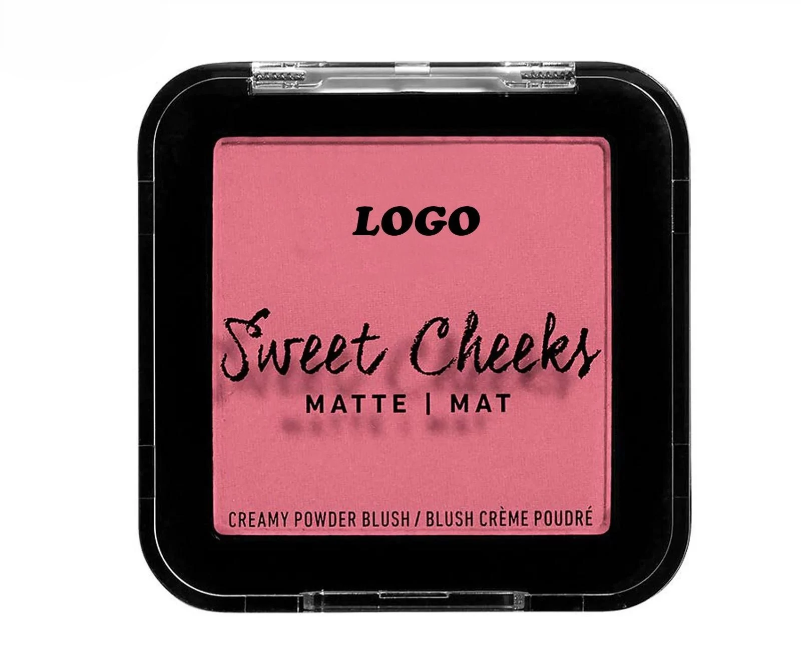 Private Label No Logo Single Low Saturation Matte Blush Palette, Multi-use Natural Nude Facial Rouge Makeup