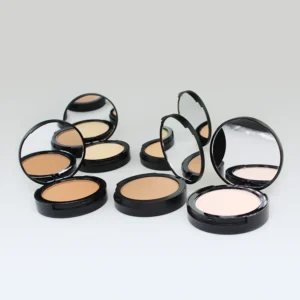 Private Label No Logo Single Matte Pressed Powder with Mirror & Powder Puff, Fine Texture Concealing Setting Makeup