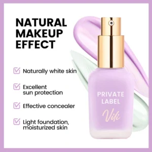 Private Label No Logo Small Square Bottle Refreshing Hydrating Face Primer Isolation Cream, Smoothing Skin Tone Base Makeup