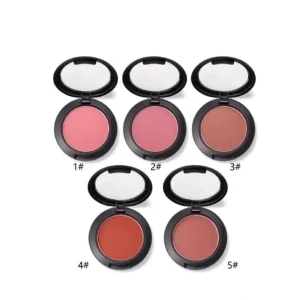 Private Label No Logo Lightweight Smooth Shimmer Single Blush, Long Lasting Non-flying Powder Facial Rouge Makeup