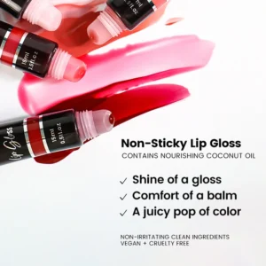 Private Label No Logo Squeeze Tube Hydrating Long Wear Liquid Lip Gloss, Plumping Non Transfer Cup Proof Daily Lip Makeup