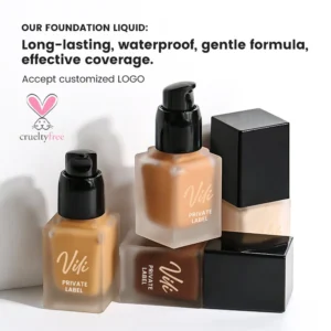 Private Label No Logo Square Tube Hydrating Lightweight Liquid Foundation, Natural Long Wear Full Coverage Concealing Base Makeup
