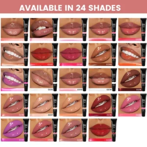 Private Label No Logo Squeeze Tube Hydrating Long Wear Liquid Lip Gloss, Plumping Non Transfer Cup Proof Lip Color