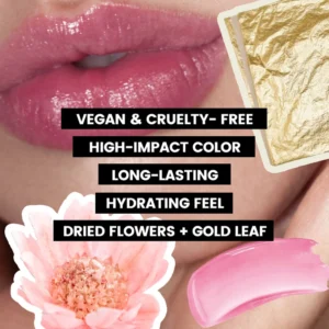 Private Label No Logo Clear Temperature Activated Flower Lipstick, Hydrating Natural Skin Tone Lip Balm