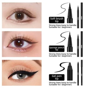 Private Label No Logo Ultra-Fine Waterproof Sweat-Proof Liquid Eyeliner, Smudge-Proof Fade-Resistant Long-Lasting Eye Makeup Pen