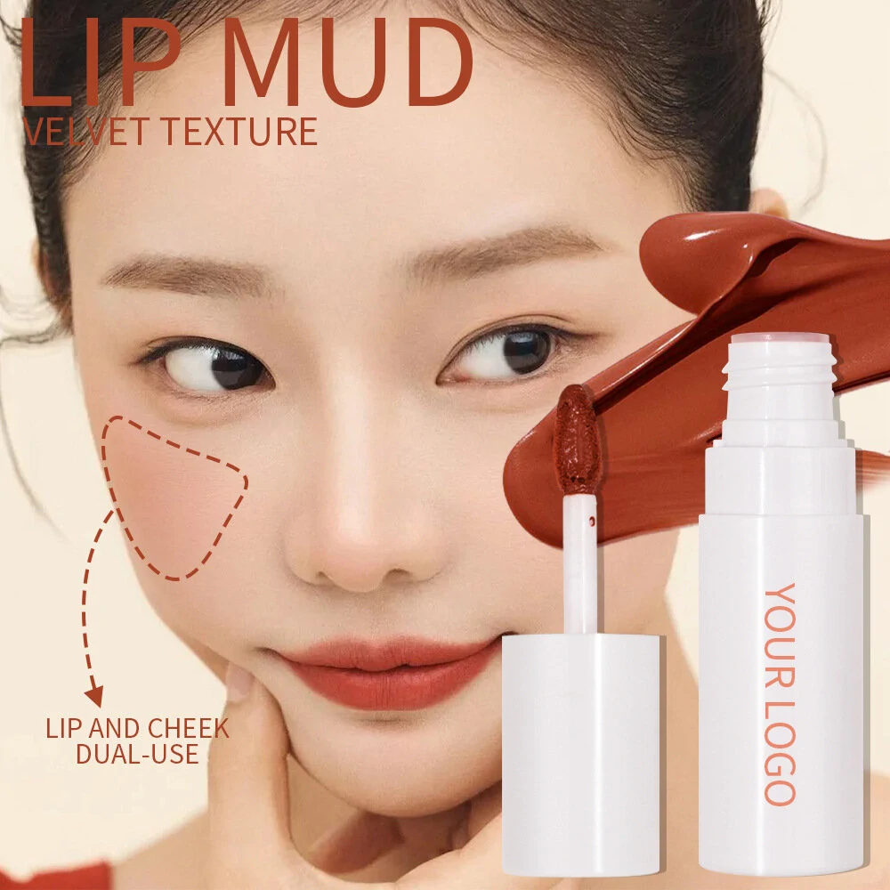 Private Label No Logo Velvet Matte Cream Lip Mud, Non-transfer Long Wear Hydrating Lip Color Makeup