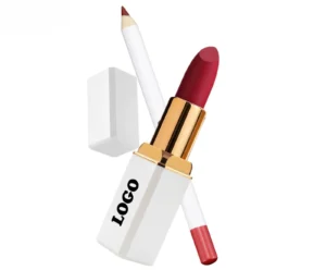 Private Label No Logo Velvet Matte Non-transfer Lipstick & Lip Liner Matching Long Wear Lip Makeup Set